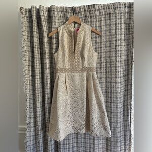 Sleeveless Ivory & Gold Lily Pulitzer Dress